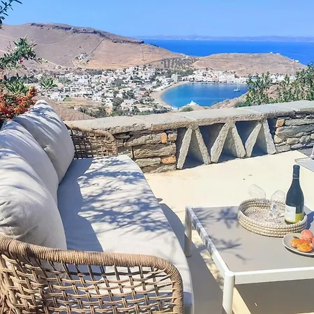 別荘 Cycladic Stone House With Pool & Sunset Views Gialiskari