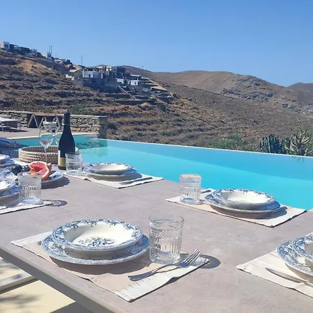 Cycladic Stone House With Pool & Sunset Views 別荘 *