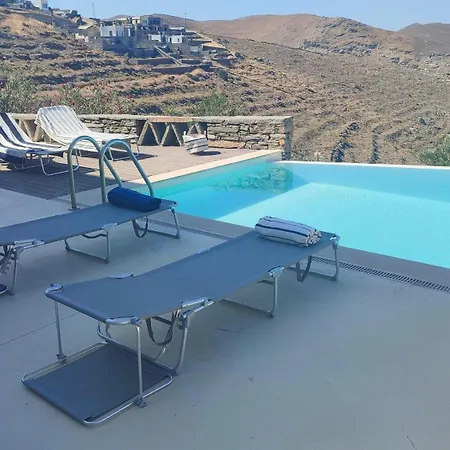 Cycladic Stone House With Pool & Sunset Views 別荘