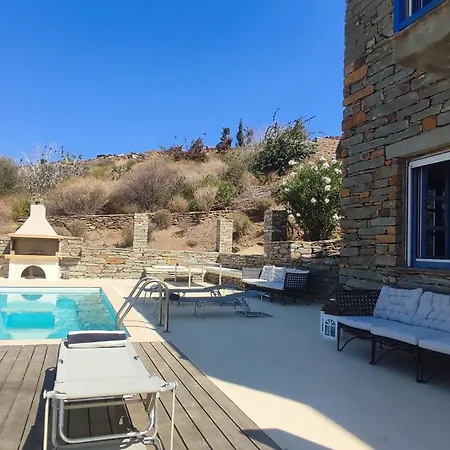 Сasa de vacaciones Cycladic Stone House With Pool & Sunset Views *